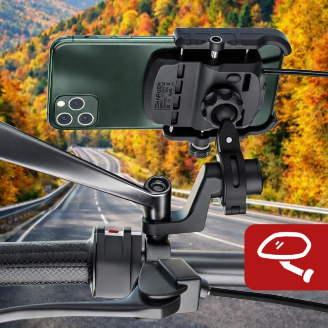 Držiak telefónu na motorku Kewig KWG-M8 s QC 3.0 nabíjačkou