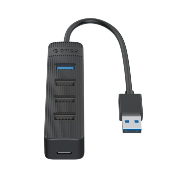 Hub USB Orico TWU32-4A 3.1 + 3x USB 2.0 + USB-C Zasilanie Czarny