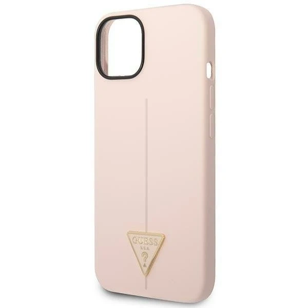 Guess GUHCP14MSLTGP Hülle für Apple iPhone 14 Plus 6.7" pink/pink Hardcase Silikon Dreieck
