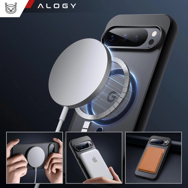 Чохол для Google Pixel 9/ 9 Pro Alogy MagSafe Hybrid Matte Case Back Cover for MagMat Phone Matte Black