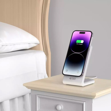 QI Tech-protect indukčná nabíjačka qi15w-a23 magnetická magsafe bezdrôtová nabíjačka biela