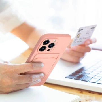 POUZDRO NA KARTY na IPHONE 14 PLUS ružové