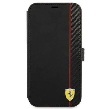 Чохол для телефону Ferrari iPhone 13 mini 5.4" black/black book On Track Carbon Stripe