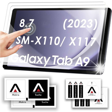 2x Panzerglas für Samsung Galaxy Tab A9 2023 8,7" 2gen X110 / X115 für Alogy Displayschutzfolie Pro 9H