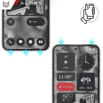 2x 9H gehärtetes Glas für Nothing Phone 2 Alogy PRO Displayschutzfolie