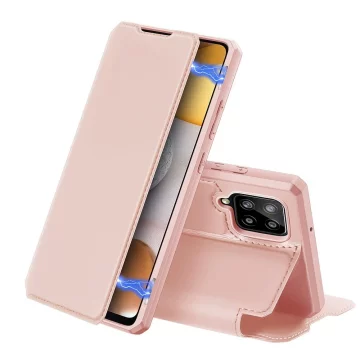 Pouzdro DUX DUCIS Skin X s flipovým krytem pro Samsung Galaxy A42 5G růžová