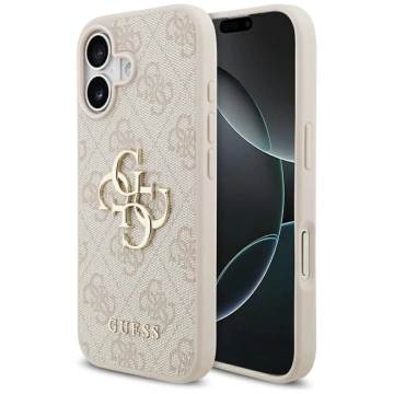 Etui Guess Hardcase 4G Big Metal Logo do iPhone 17, różowe