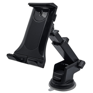Автомобільний тримач для телефону планшет лобове скло приладова панель для автомобіля міцний регульований 4.7-11 дюймів чорний