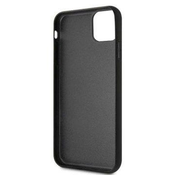 Guess GUHCN654GGPRE iPhone 11 Pro Max černé/červené pevné pouzdro 4G Double Layer Glitter