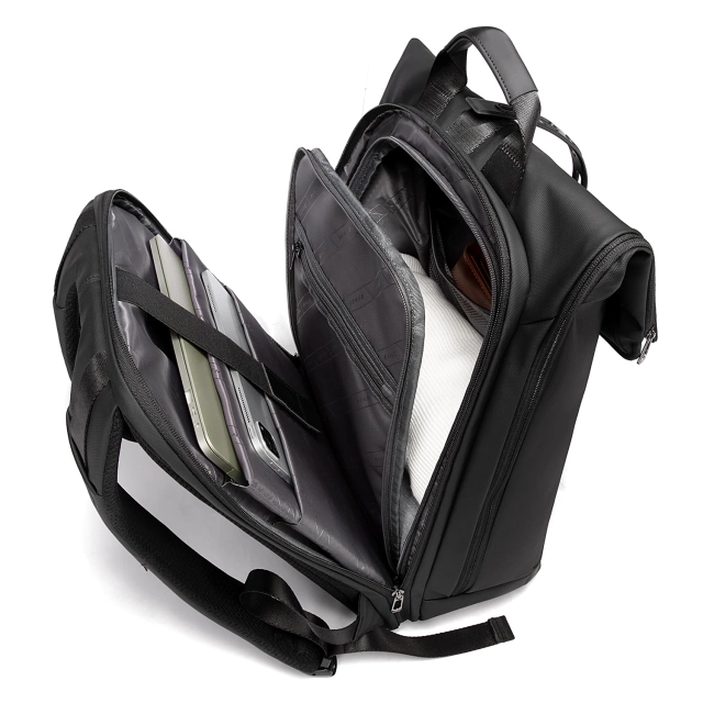 Bange Waterproof Backpack for Laptop 15.6" City Travel 43x30x18 cm for Work Airplane Men's Women's Black