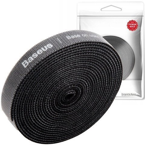 Baseus organizér na suchý zip Circle Velcro Strap 3m Black