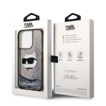 Etui Karl Lagerfeld KLHCP14XLNCHCK для iPhone 14 Pro Max 6,7" Hardcase Glitter Choupette Head czarny/black