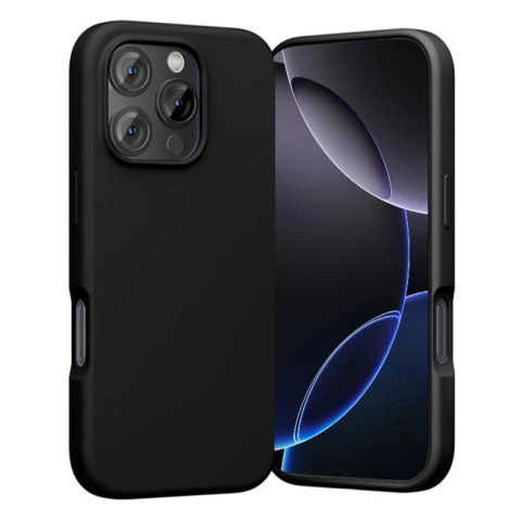 Silikonový ochranný kryt MagSafe pro iPhone 16 Pro Max, černý