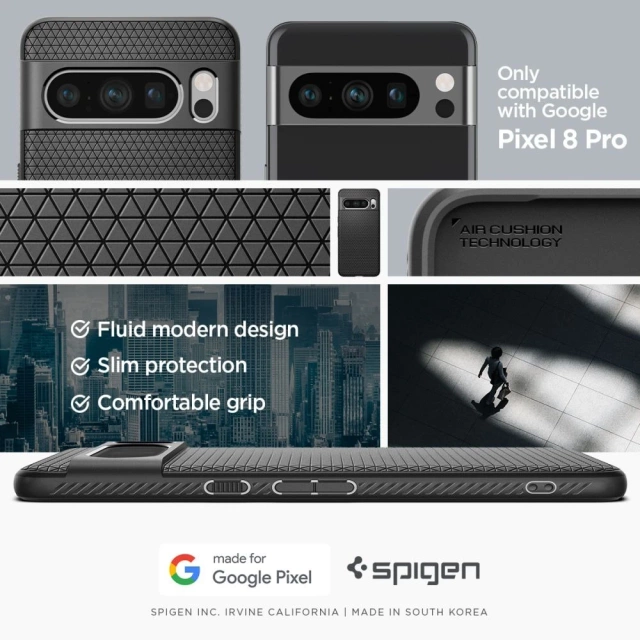 Etui Spigen Liquid Air для Google Pixel 8 Pro Matte Black
