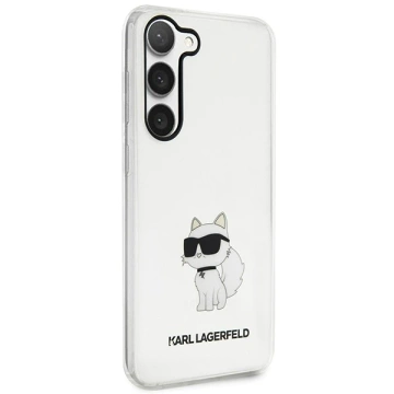 Protective phone case Karl Lagerfeld KLHCS23MHNCHTCT for Samsung Galaxy S23 Plus S916 transparent hardcase Ikonik Choupette