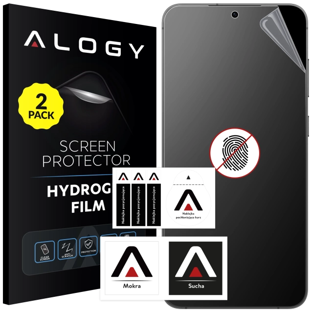 2x "MATTE" foil for Samsung Galaxy S24 Hydrogel Alogy HydroSkin Matte Pro™ for the screen for the "FREE FINGERPRINT" case