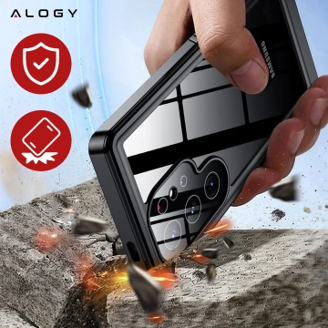 Puzdro pre Samsung Galaxy S24 Ultra Armored Waterproof IP68 360 Armor Case for Mag Safe Alogy čierne