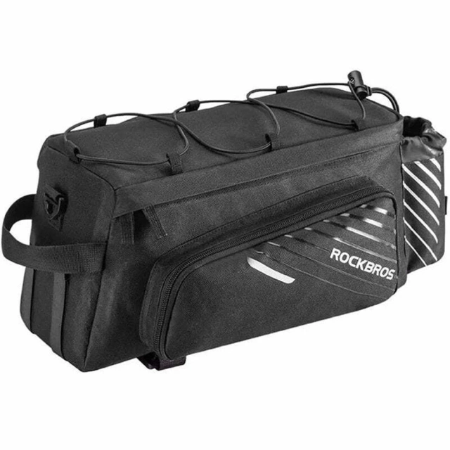 Rockbros A9-BK Fahrradtasche für Gepäckträger 12L Schwarz Reflektierend