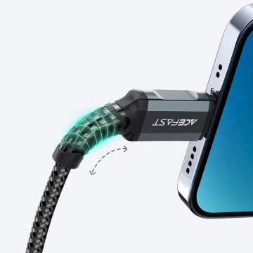 Acefast kabel MFI USB - Lightning 1,2m, 2,4A černý (C1-02 černý)