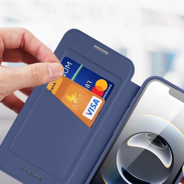 Puzdro Dux Ducis Skin X Pro pre iPhone 16e s MagSafe – modré