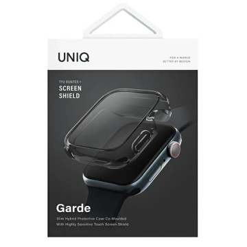 Ochranné puzdro UNIQ Garde pre Apple Watch Series 7/8 41 mm sivá/dymová šedá