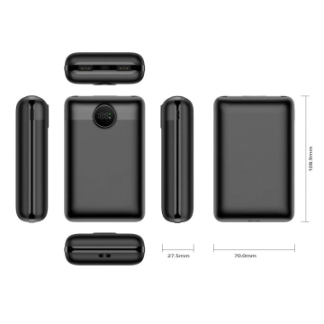 Powerbank External battery (POWER BANK) VEGER S20 - 20,000mAh LCD Quick Charge PD 22.5W black (W2053)