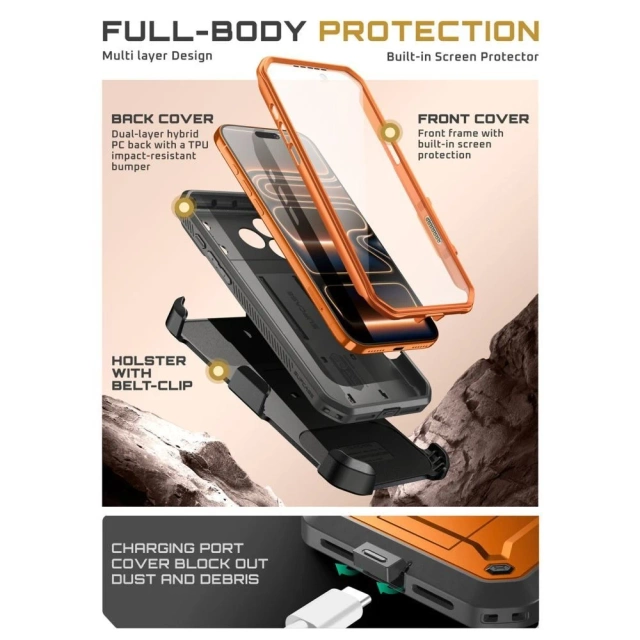 Etui Ochronne do iPhone 17 Pro Supcase Unicorn Beetle Pro Coral
