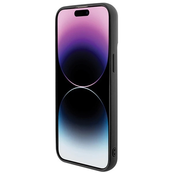 Etui Guess GUHCP15XPSFDGSK na iPhone 15 Pro Max 6,7" čierne/čierne pevné puzdro Sequin Script Metal