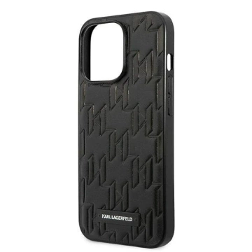 Protective phone case Karl Lagerfeld KLHCP13LMNMP1K for Apple iPhone 13 Pro / 13 6.1" hardcase black/black Monogram Plaque