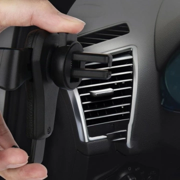 Držiak do auta H01 Čierny gravitačný držiak do auta na mriežku ventilácie