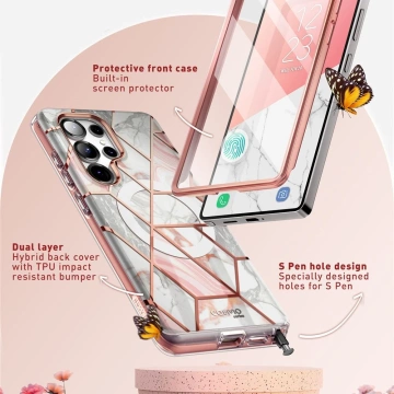 Puzdro a obal na Samsung Galaxy S25 Ultra Supcase Cosmo Mag MagSafe Marble