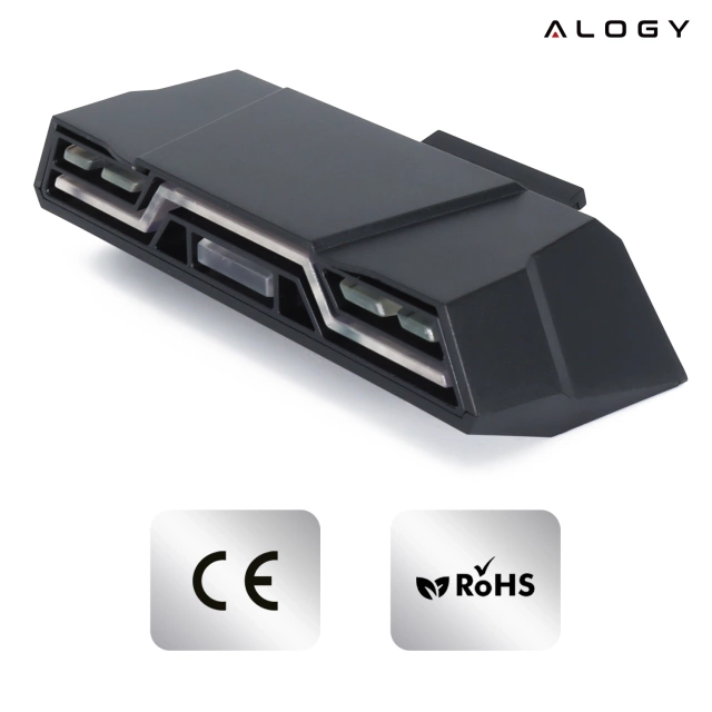 Bicycle rear light for the rear of the bike LED lighting rear light red aluminum waterproof IPX4 50lm Alogy