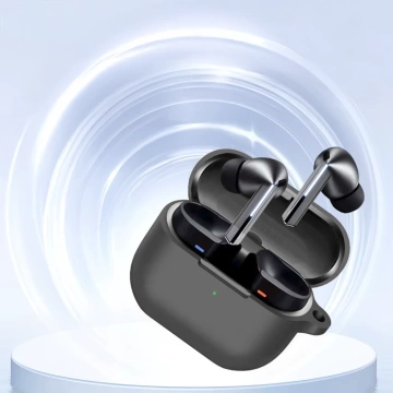 Силіконовий чохол, кришка для навушників, корпус для Samsung Galaxy Buds 3 / 3 Pro Black