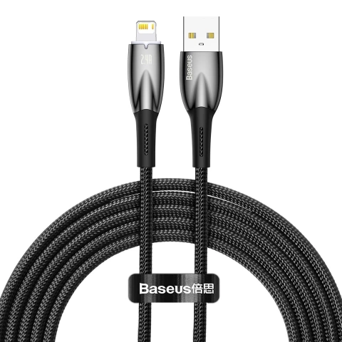 Кабель Baseus Glimmer Series USB-A - Lightning 480Mb/s 2.4A 2m czarny