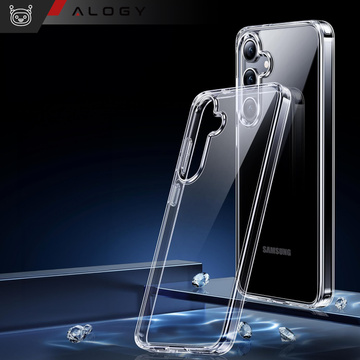 Hülle für Samsung Galaxy S24 Hybrid Clear Case Alogy Transparentes Glas