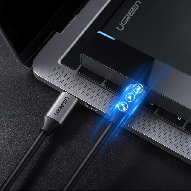 Kabel USB-C 3.1 1.5m Ugreen US161 50751 5Gbps 4K 30Hz Szary