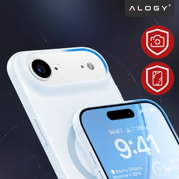 Apple iPhone 17 Air Hülle – Matte MagSafe-Abdeckung mit Linsenschutz, schlank und kratzfest, perfekte Passform – Alogy Skinny MatteCase™ Himmelblau