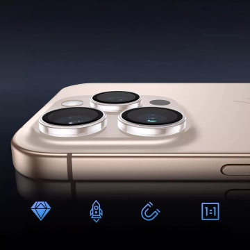 Ochranné sklo na hybridný fotoaparát pre Apple iPhone 16 Pro Max Lens Protector 3mk Sada 4 kusov