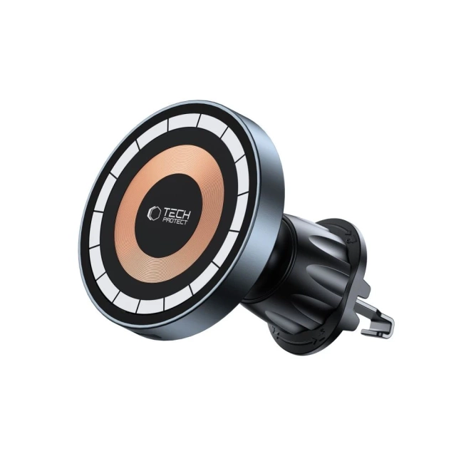 Magnetický indukční držák do auta MM15W-V5 Magnetický MagSafe DashBoard and Vent Car Mount Bezdrátová nabíječka 15W pro mřížku Černá