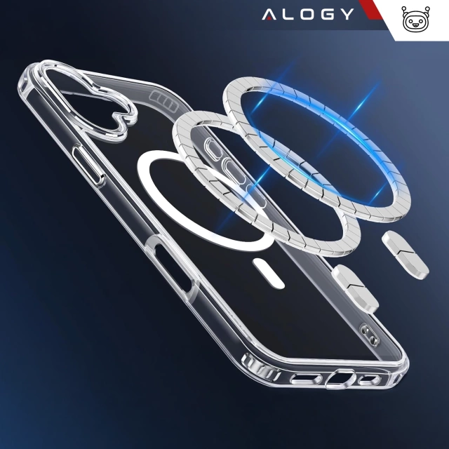 Чохол для Apple iPhone 16 Plus Alogy Anti-Shock Hybrid Case for MagSafe Transparent