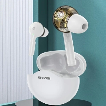 T12 AWEI TWS Bluetooth wireless sports headphones White