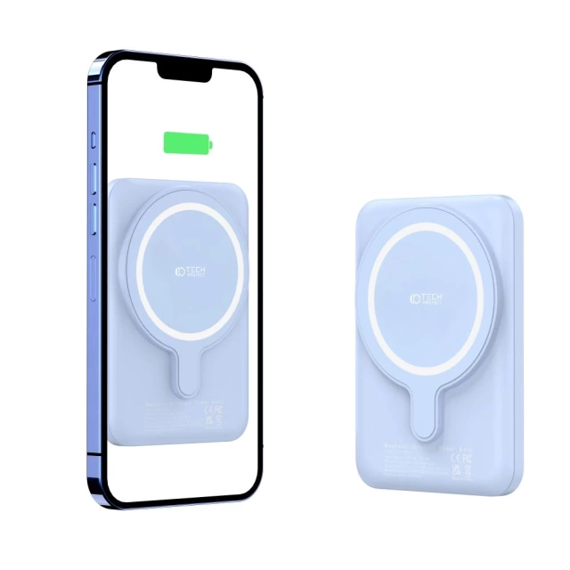 Powerbanka LifeMag PB10 s MagSafe 5000mAh modrá