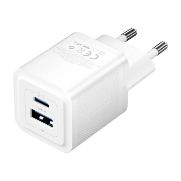 Зарядний пристрій Vention FEQW0-EU USB-C USB-A GaN 30 Вт, білий