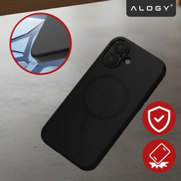 Case for Apple iPhone 16 Pro Max Alogy MagSafe Hybrid Matte Case with Lens Protection Black