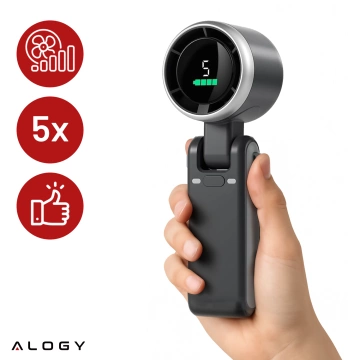 Stolný ventilátor stojaci ventilátor malé obehové čerpadlo s klipom bezdrôtové ručné 500mAh USB-C Alogy White