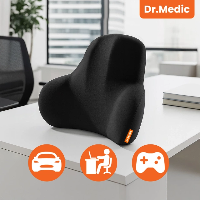 DR.MEDIC ErgoDrive™ Ergonomic Lumbar Support Cushion for Cars, Drivers, Passengers, Office Chairs, Gaming Chairs, and Seats