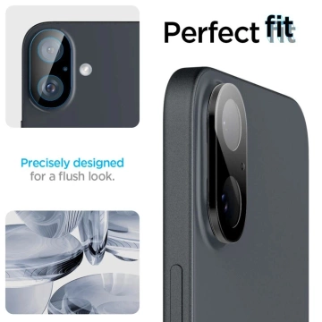 Spigen Optik Pro Glas.TR Camera Protector 2-pack for iPhone 16 / 16 Plus Black