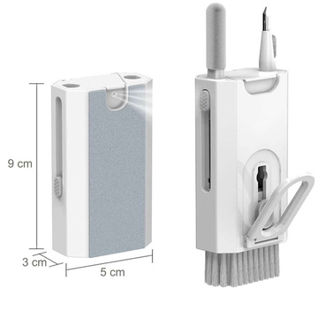 Multifunkční čistič Alogy Cleaner Set Sada 8v1 na čištění obrazovky klávesnice sluchátek pro telefony, tablety, notebooky, počítače Bílá