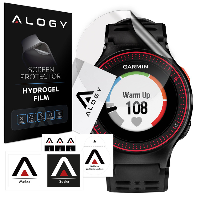 2x Alogy Hydrogel Smartwatch Schutzfolie für Garmin Forerunner 225