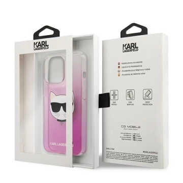 Karl Lagerfeld KLHCP13XCTRP iPhone 13 Pro Max 6,7" pevné pouzdro růžové / růžové Choupette Head